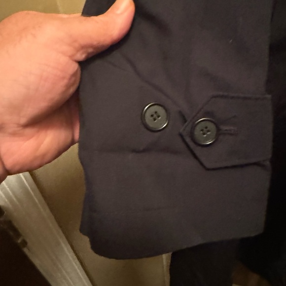 Men’s Size 42 Regular Towne London Fog Black Trench Coat - Picture 4 of 11